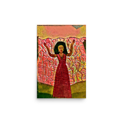 Calling on the Ancestors-Red and Gold Print - Image 2