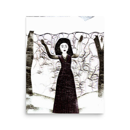 Calling on the Ancestors-Brown and White Print - Image 3