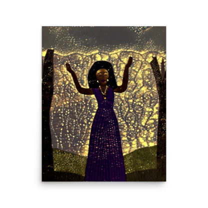 Calling on the Ancestors-Gold Lights Print - Image 3