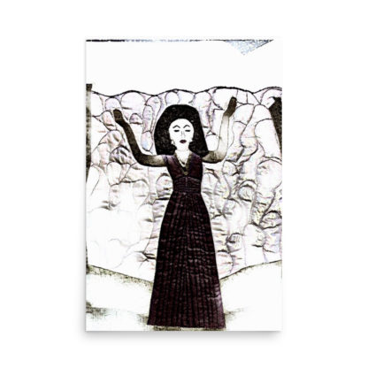 Calling on the Ancestors-Brown and White Print