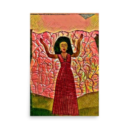 Calling on the Ancestors-Red and Gold Print