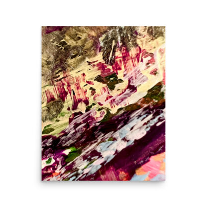 Abstract Print Burgundy and Olive - Image 3