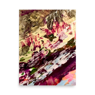 Abstract Print Burgundy and Olive