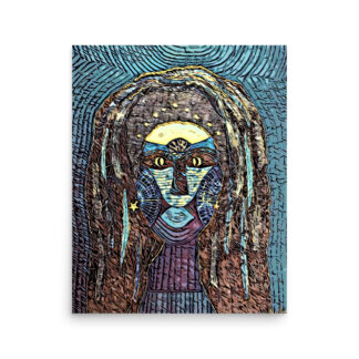 Nut's Face-Brown and Teal