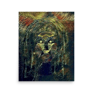 Nut's Face-Blue, Gold, Green