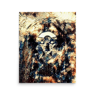 Nut's Face-Gold, White and Blue